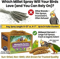 Nemeth Farms Natural Sun Dried Millet Spray Bird Food, 2-lb box slide 2 of 9