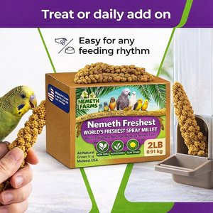 Nemeth Farms Natural Sun Dried Millet Spray Bird Food, 2-lb box