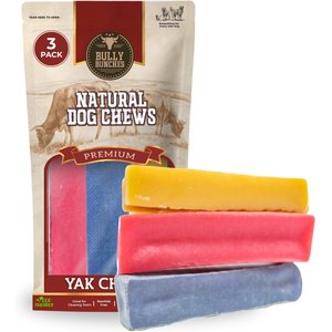 Bully Bunches Flavor Variety Pack Himalayan Yak Chew Dog Treats, Medium, 3 count