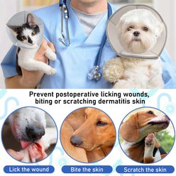 WZ PET Ultra-light Soft Foldable Dog & Cat Recovery Cone Collar, Large: 14 to 17-in neck, 9.8-in depth slide 2 of 8