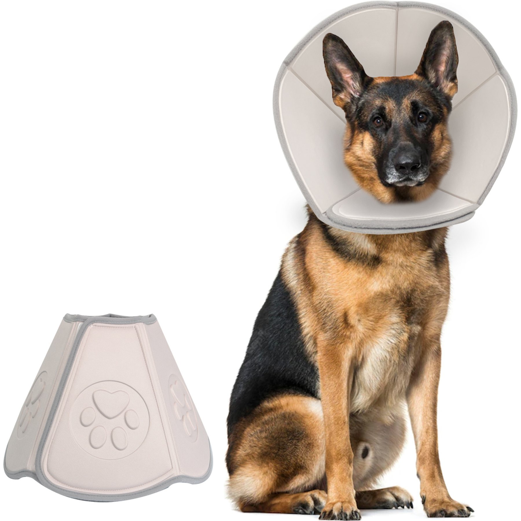 WZ PET Ultra-light Soft Foldable Dog & Cat Recovery Cone Collar, X-Large: 17 to 20-in neck, 11.8-in depth