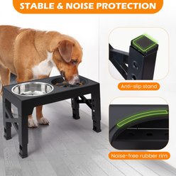 Heeyoo Elevated Dog Bowl Set, 3 bowls, 5-cup, Black slide 2 of 8