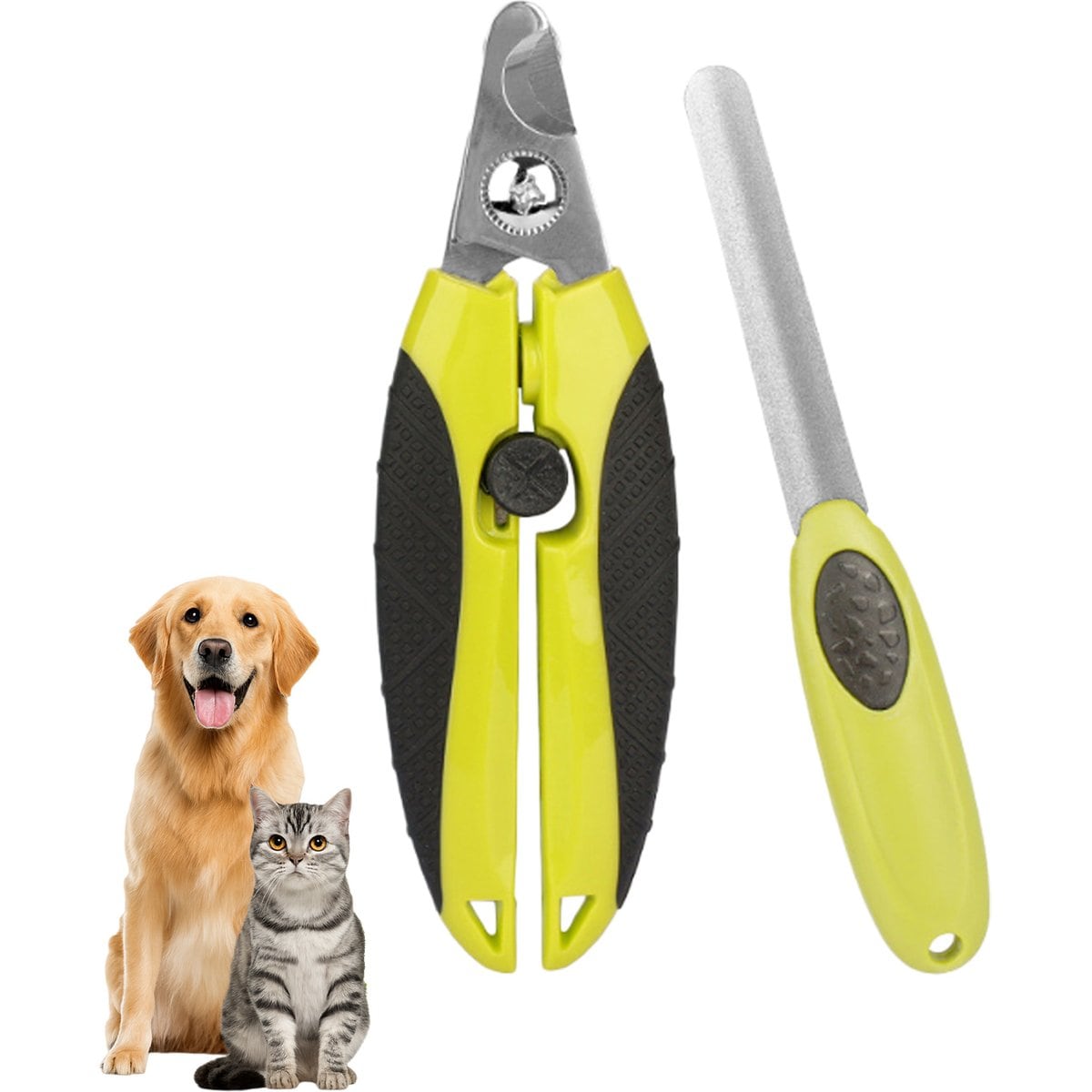 Fido Fave Dog Nail Clippers & Trimmer with Safety Guard & Nail File, Green