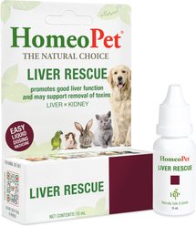HomeoPet Liver Rescue Homeopathic Medicine for Liver Disease for Birds, Cats, Dogs & Small Pets, 450 drops