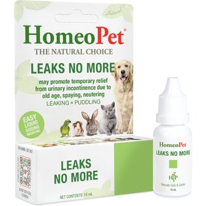 HomeoPet Leaks No More Homeopathic Medicine for Incontinence for Birds, Cats, Dogs & Small Pets, 450 drops