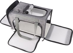 DOPZER Soft-Sided Airline Approved Bag Dog & Cat Carrier, 18.1 x 11.8 x 11.8-in, Grey