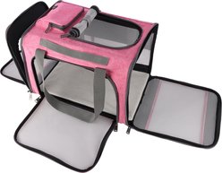 DOPZER Soft-Sided Airline Approved Bag Dog & Cat Carrier, 18.1 x 11.8 x 11.8-in, Pink