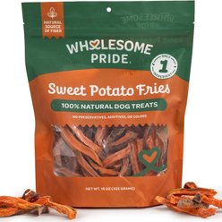 Wholesome Pride Pet Treats Sweet Potato Fries All-Natural Single Ingredient Dog Treats, 16-oz bag