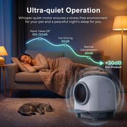 WARCAT Automatic Self-Cleaning Cat Litter Box, Gray, 90-L slide 2 of 7
