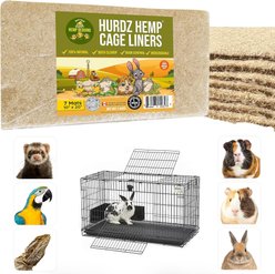Hurdz Hemp Small Animal Cage Liners, 7 count