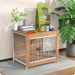 IronovaPets Multi-purpose Furniture-style Single Dog Cage with Lock, Small: 27-in, Wood