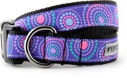 The Worthy Dog Sunburst Adjustable Dog Collar, Purple, Large: 14 to 20-in neck, 1-in wide