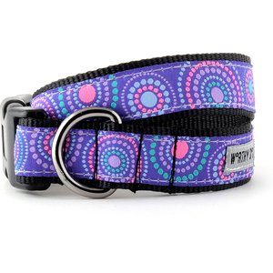 The Worthy Dog Sunburst Adjustable Dog Collar, Purple, Large: 14 to 20-in neck, 1-in wide