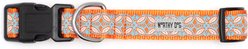 The Worthy Dog Stamp Print Adjustable Dog Collar, Coral, Large: 14 to 20-in neck, 1-in wide slide 2 of 3