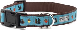 The Worthy Dog Squirrelly Adjustable Dog Collar, Teal, X-Large: 17 to 23-in neck, 1-in wide slide 2 of 3