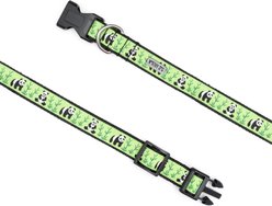 The Worthy Dog Pandas Adjustable Dog Collar, Green, Small: 8 to 14-in neck, 5/8-in wide slide 2 of 4