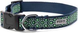 The Worthy Dog Hexagon Adjustable Dog Collar, Navy, Small: 8 to 14-in neck, 5/8-in wide slide 2 of 3