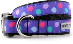 The Worthy Dog Gumball Adjustable Dog Collar, Purple, Small: 8 to 14-in neck, 5/8-in wide slide 1 of 3