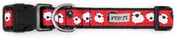 The Worthy Dog Counting Sheep Adjustable Dog Collar, Red, X-Large: 17 to 23-in neck, 1-in wide slide 2 of 3