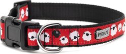 The Worthy Dog Counting Sheep Adjustable Dog Collar, Red, X-Small: 5 to 11-in neck, 1/2-in wide slide 2 of 3
