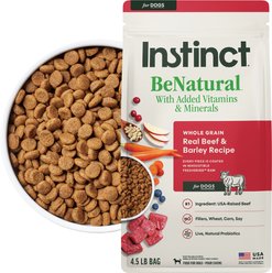 Instinct BeNatural Adult Real Beef & Barley Recipe Dry Dog Food, 4.5-lb bag