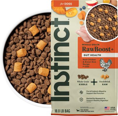 Instinct RawBoost Whole Grain Gut Health Recipe with Real Chicken Dry Dog Food, 18-lb bag