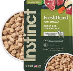 Instinct FreshDried Bites Grass-Fed Lamb Recipe Grain-Free Adult Freeze-Dried Dog Food, 14-oz bag