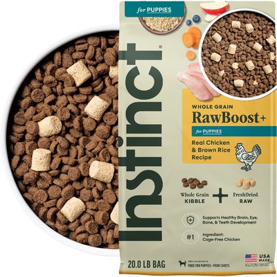 Instinct Instinct Raw Boost Puppy Whole Grain Real Chicken & Brown Rice Recipe Dry Dog Food, 20-lb bag