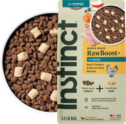 Instinct Raw Boost Puppy Whole Grain Real Chicken & Brown Rice Recipe Dry Dog Food, 3.5-lb bag