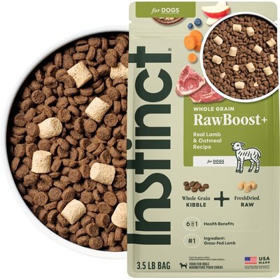 Instinct Instinct RawBoost Whole Grain Real Lamb & Oatmeal Recipe Dry Dog Food, 3.5-lb bag