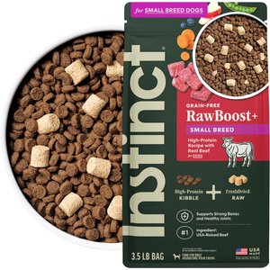 Instinct RawBoost Small Breed Adult High Protein Grain-Free Real Beef Recipe Dry Dog Food, 3.5-lb bag