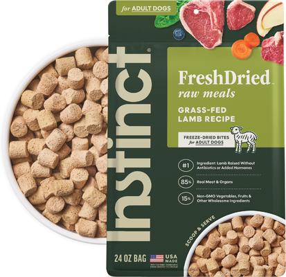 Instinct FreshDried Bites Grass-Fed Lamb Recipe Grain-Free Adult Freeze-Dried Dog Food, 24-oz bag