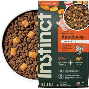 Instinct RawBoost Adult High Protein Grain-Free Gut Health Recipe Dry Dog Food, 18-lb bag