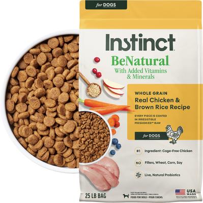 Instinct BeNatural Adult Real Chicken & Brown Rice Recipe Dry Dog Food, 25-lb bag