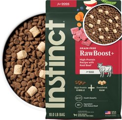 Instinct RawBoost High Protein Real Beef Recipe Dry Dog Food, 10-lb bag slide 1 of 8