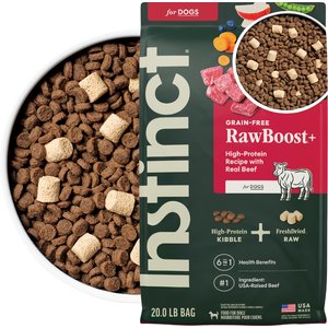 Instinct RawBoost High Protein Grain-Free Real Beef Recipe Dry Dog Food, 20-lb bag