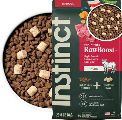 Instinct RawBoost High Protein Real Beef Recipe Dry Dog Food, 20-lb bag