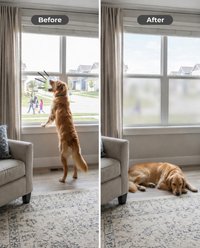 Fido Fave Frosted Static Cling Privacy Window Film for Dogs No-Glue Removable Glass Cover for Home & Office, Frosted, 35.4 x 78.7-in slide 2 of 7