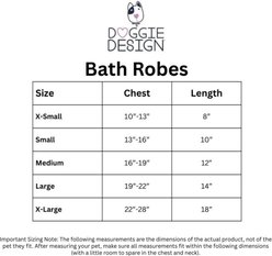Doggie Design Luxury Dog Bathrobe, Large, Gold Crown slide 2 of 4