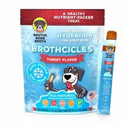 Brutus Broth Brothcicles Turkey Bone Broth Flavor with Superfoods for Hydration Dog Wet Food Topper, 2-oz pouch, case of 6