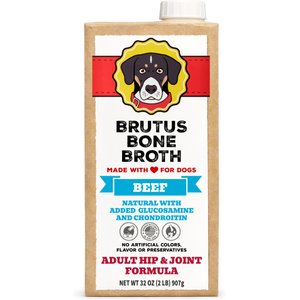 Brutus Broth Beef Bone Broth Hip & Joint with Glucosamine Dog Food Topper, 32-oz box