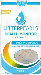 Litter Pearls New Health Monitor Micro Crystals Unscented Non-Clumping Cat Litter with Early pH Detection, 6-lb bag
