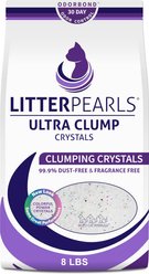 Litter Pearls Ultra Clump Unscented Clumping Micro Crystal Cat Litter with Odorbond, 8-lb bag