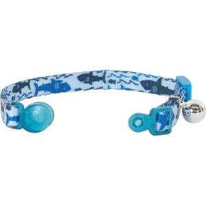 Li'l Pals Adjustable Breakaway Kitten Collar, Blue Shark