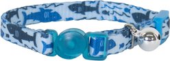 Li'l Pals Adjustable Breakaway Kitten Collar, Blue Shark
