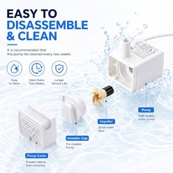 Casfuy W12 Ultra-Quiet Water Replacement Cat Fountain Pump slide 2 of 5