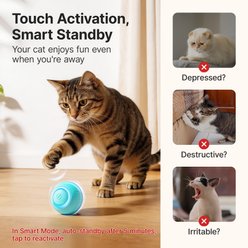 Potaroma Interactive Motion Activated Cat Ball Toy, Blue slide 2 of 7