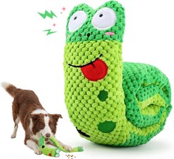 Potaroma Frog Shaped Interactive Snuffle Mat with Squeaker Puzzle & Treat Dispensing Dog Chew Toy, Multicolor