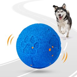 Potaroma Interactive Self-Rolling Dog Battery Operated Ball Toy, Blue