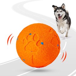 Potaroma Interactive Motorized Bouncing Ball Dog Toy with Dual Play Modes, Orange